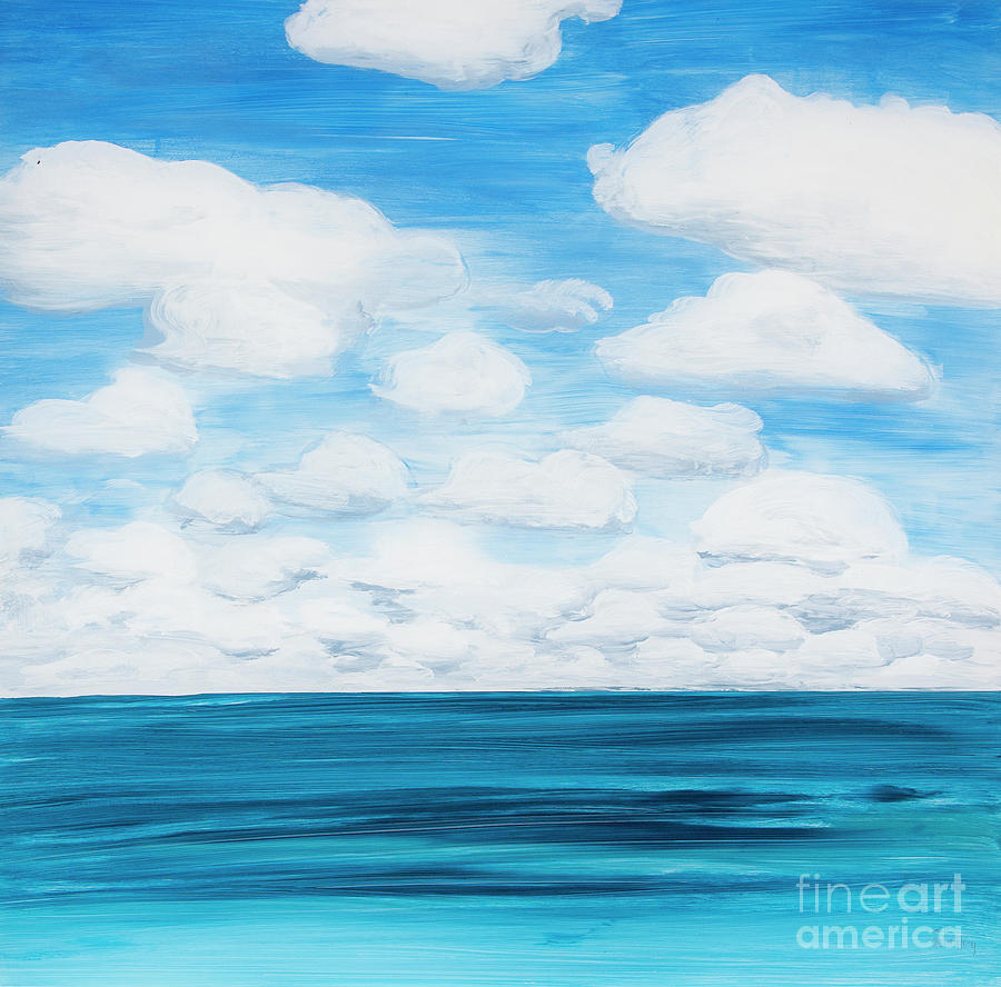 Marine Layer Breaking Up Painting by Shelley Myers