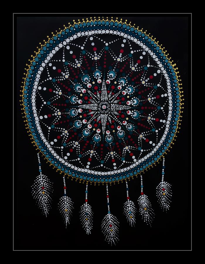 Mariners Dream Catcher 1 with border Painting by Barbara A Griffin