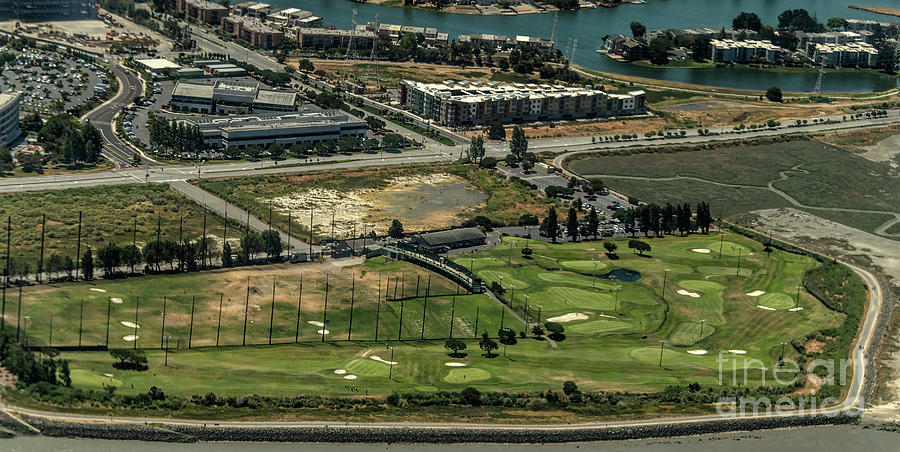 Golf Photograph - Mariners Point Golf Center in Foster City, California Aerial Photo by David Oppenheimer
