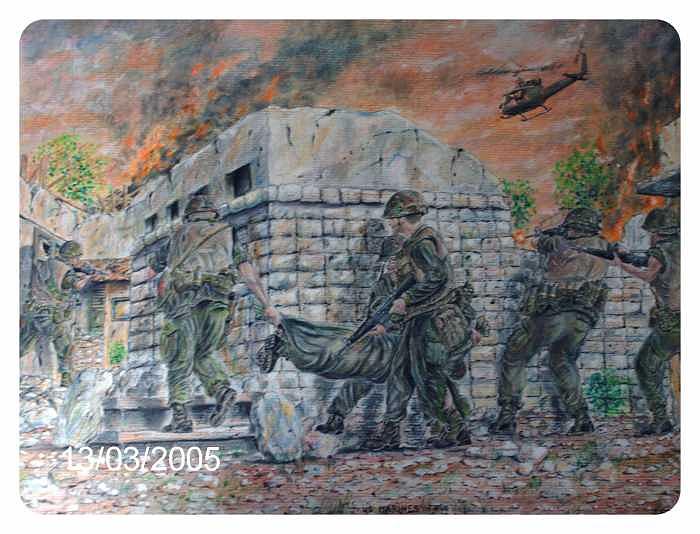 Military Drawing - Marines At Hue 1968 by James Beal Military Drawing - Marines At Hue 1968 by James Beal
