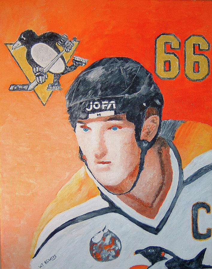 Mario Lemieux Painting by William Bowers