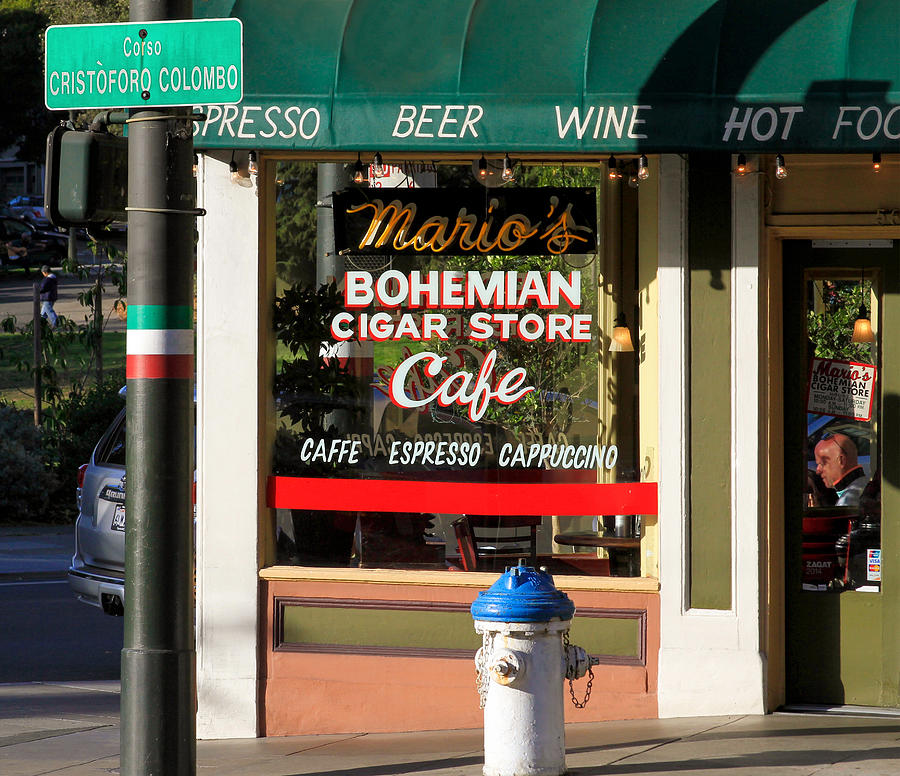 Marios Bohemian Cigar Store Cafe Photograph by Bonnie Follett