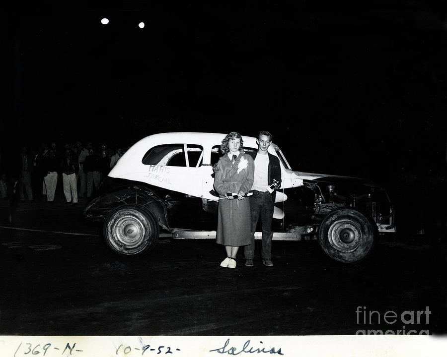 1952 Photograph - Maris Special,  Salinas Speedway October 9, 1952 by Monterey County Historical Society