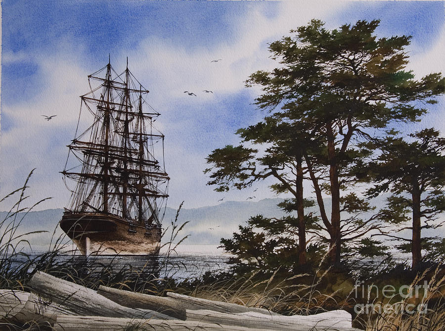 Maritime Shore Painting by James Williamson