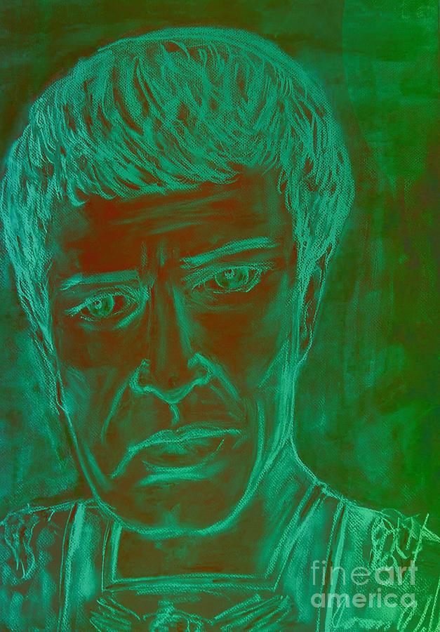 Mark Antony in Copper Green Mixed Media by Joan-Violet Stretch