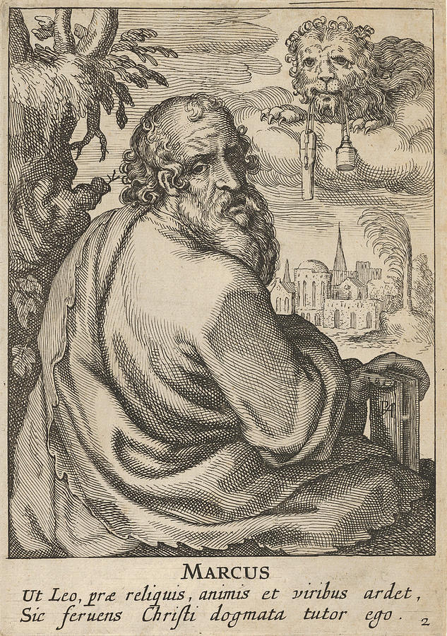Mark from The Four Evangelists Drawing by Pieter Feddes van Harlingen