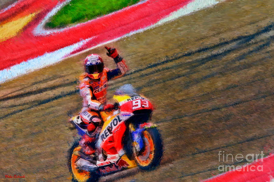 Marc Marquez Waves To Austin Photograph by Blake Richards