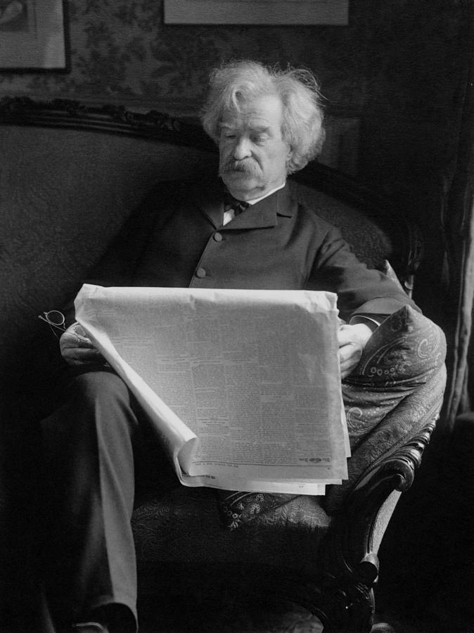 Mark Twain - American Author and Humorist Photograph by War Is Hell Store