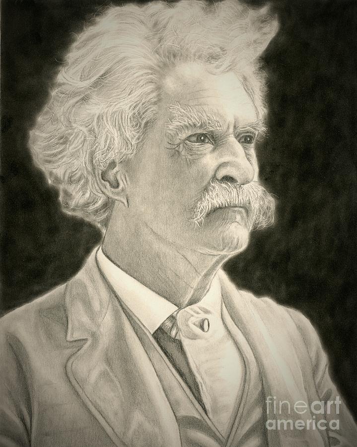 Mark Twain Drawing by Anaya Hayes Fine Art America