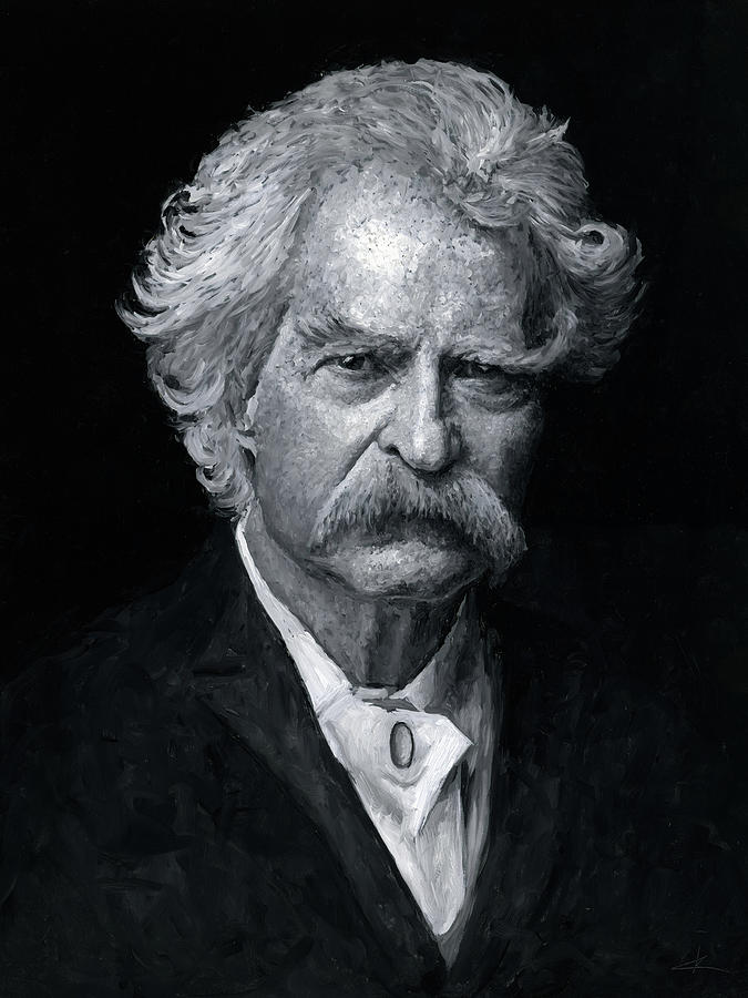 Mark Twain Painting by Christian Klute