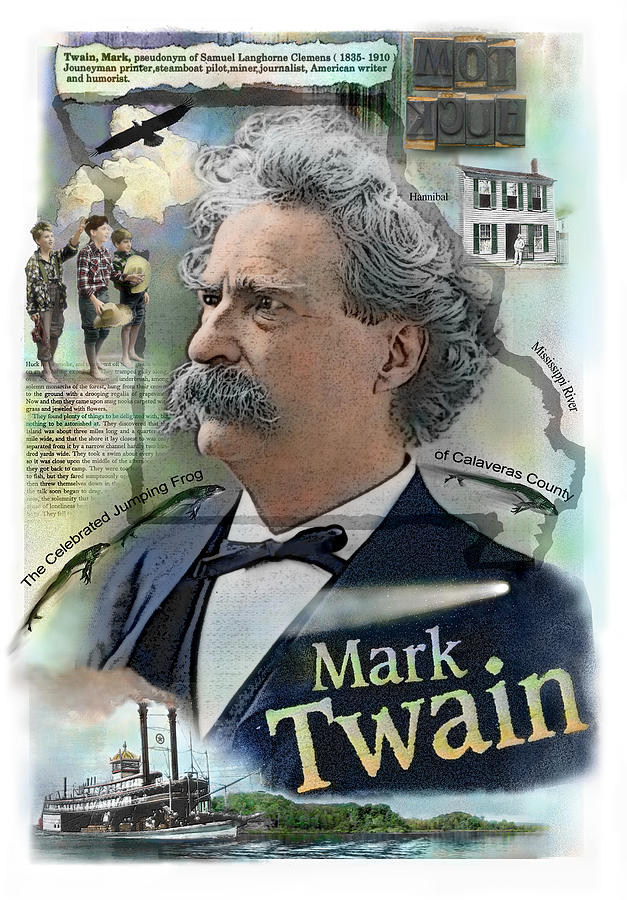 Mark Twain Mixed Media by John Dyess