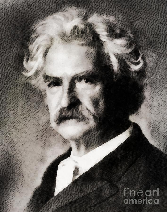 Mark Twain, Literary Legend Painting by Esoterica Art Agency