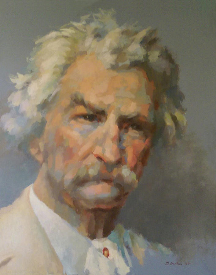 Mark Twain Painting - Mark Twain by Mike Hanlon Mark Twain Painting - Mark Twain by Mike Hanlon