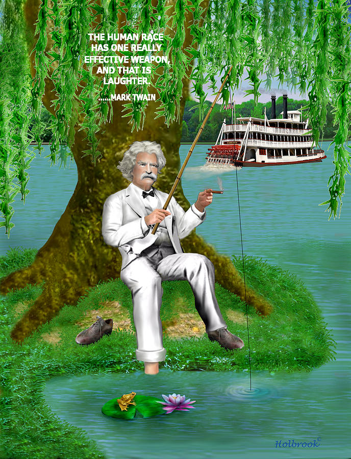 Mark Twain on the Mississippi Digital Art by Glenn Holbrook