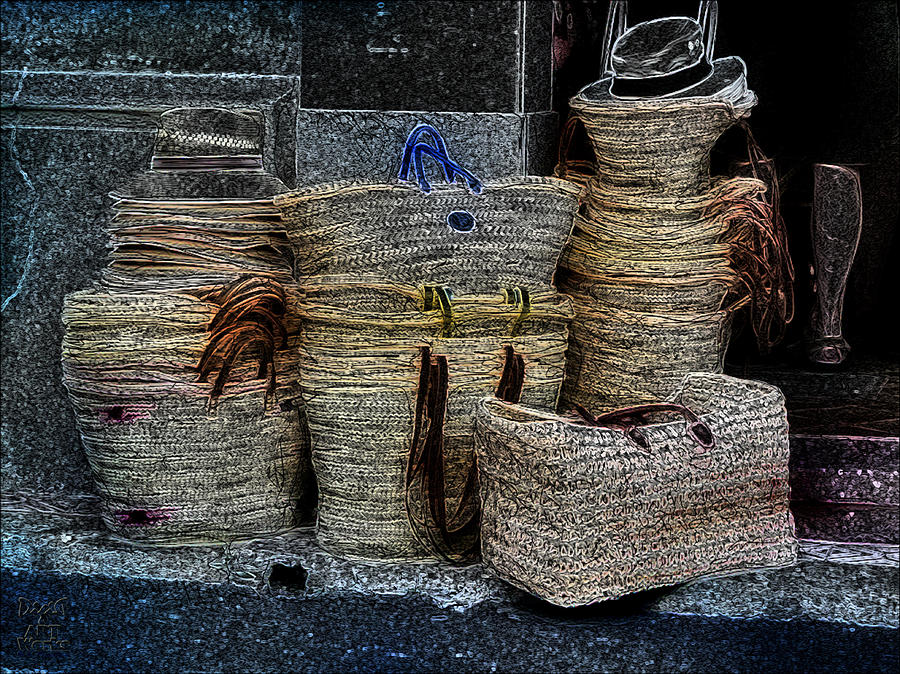 Market and Beach Baskets Photograph by Dee Flouton