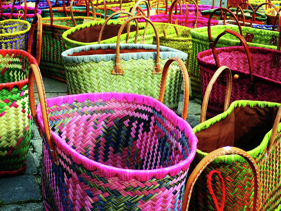 Market Baskets - Libourne Photograph by Rick Locke - Out of the Corner of My Eye
