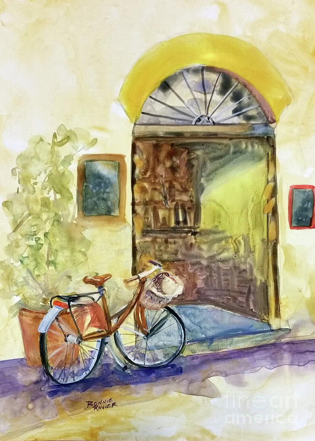 Market Day in Lucca Painting by Bonnie Rinier