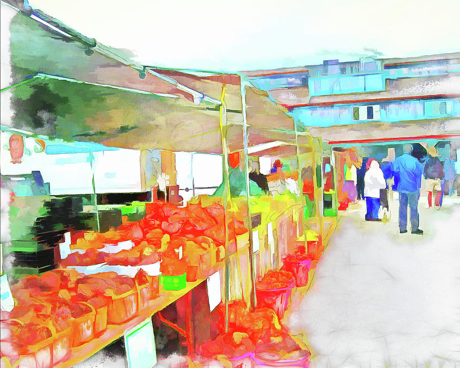 Market Day Digital Art by Leslie Montgomery