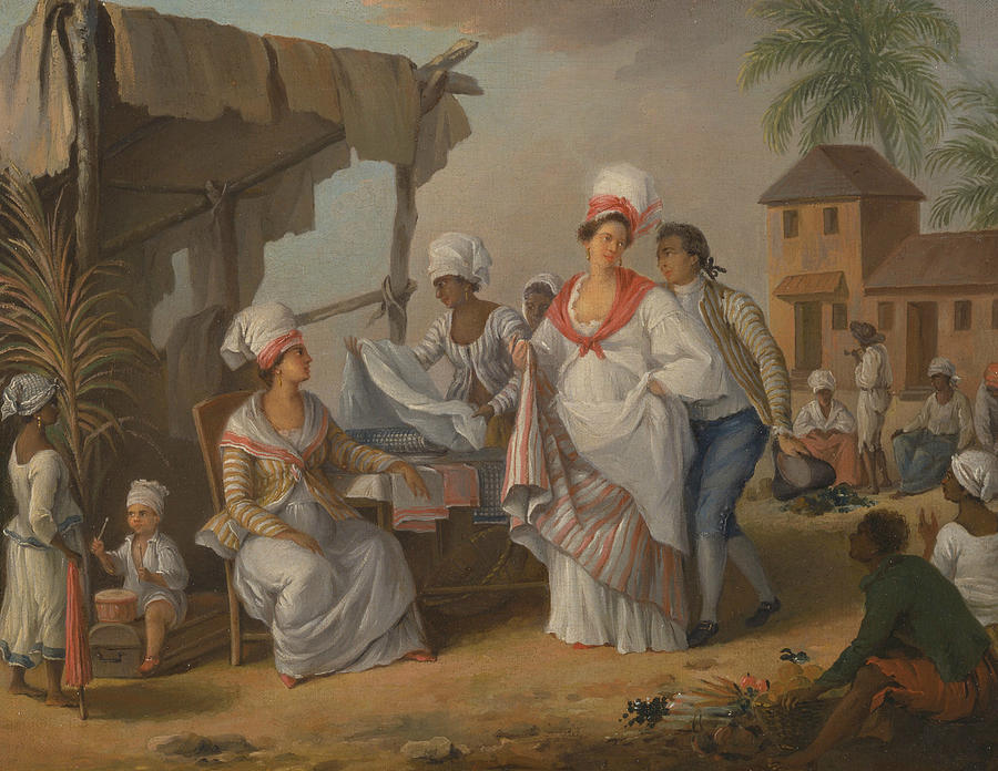 Tree Painting - Market Day, Roseau, Dominica by Agostino Brunias