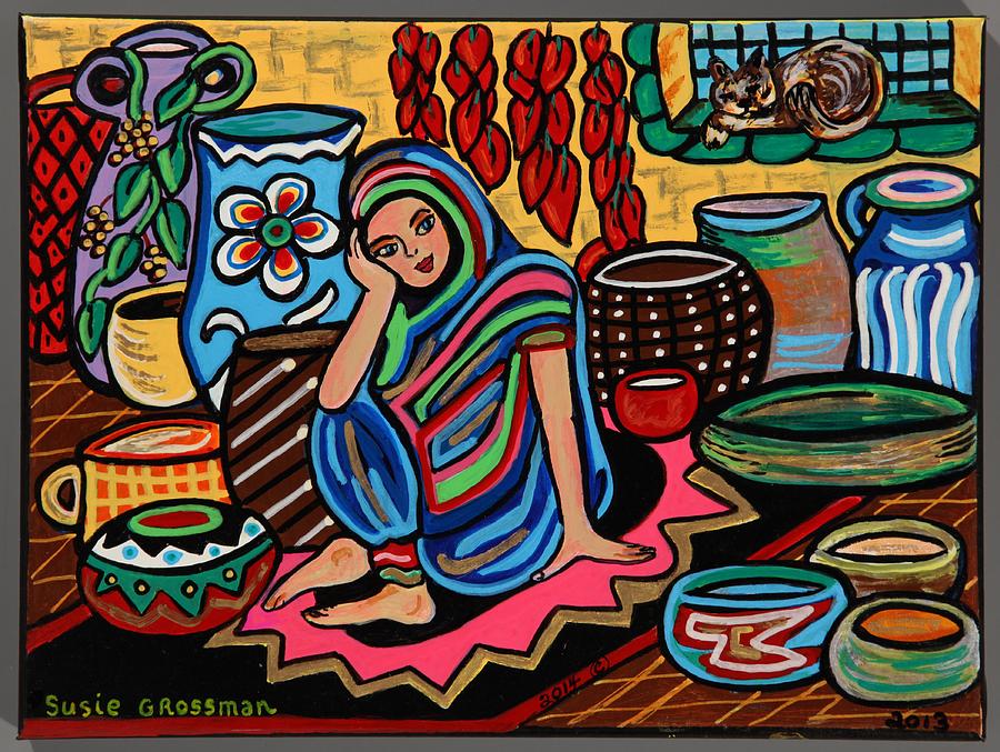 Market Day Painting by Susie Grossman