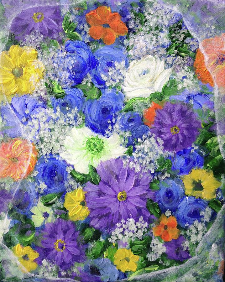 Market Flowers Painting by Teresa Fry