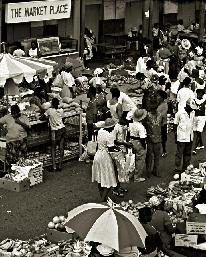 Market Scene-St Lucia Photograph by Chester Williams