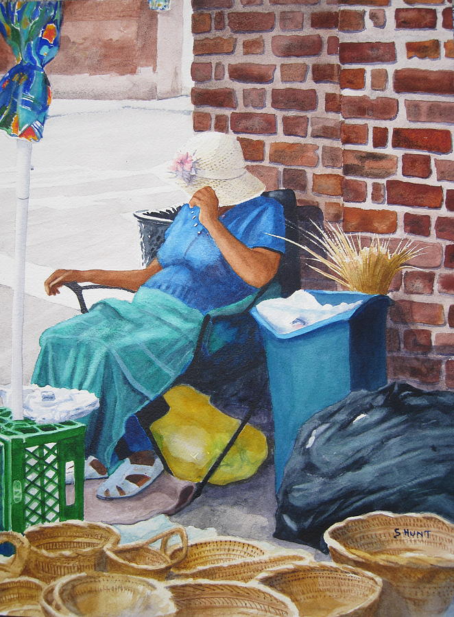 Market Street Blues Painting by Shirley Braithwaite Hunt