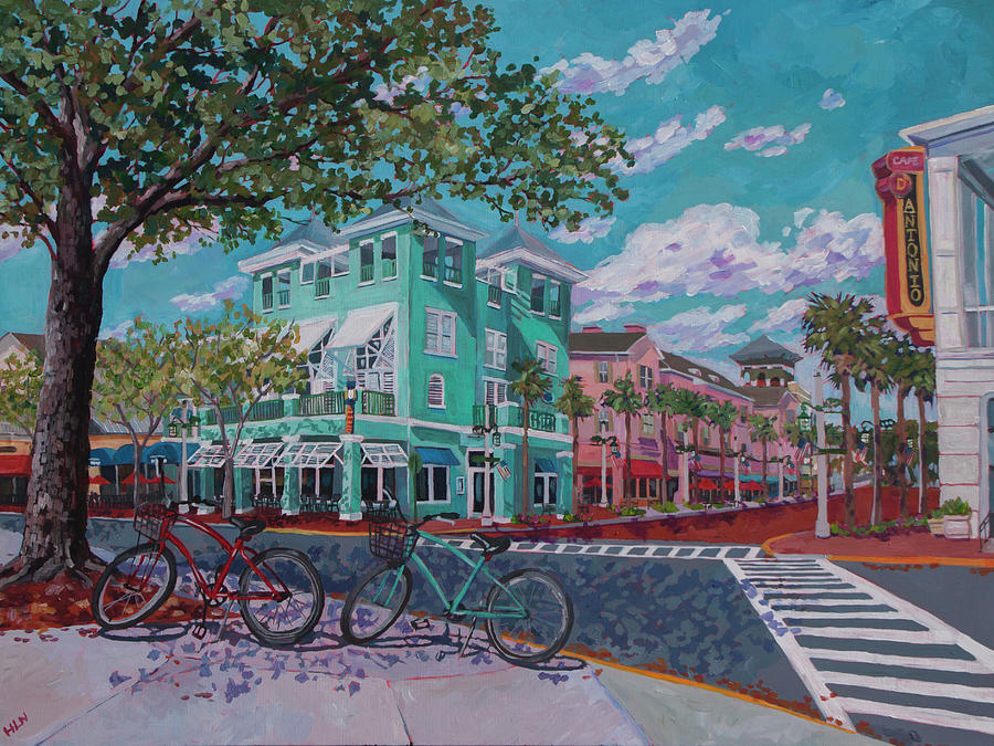 Market Street Cafe Painting by Heather Nagy