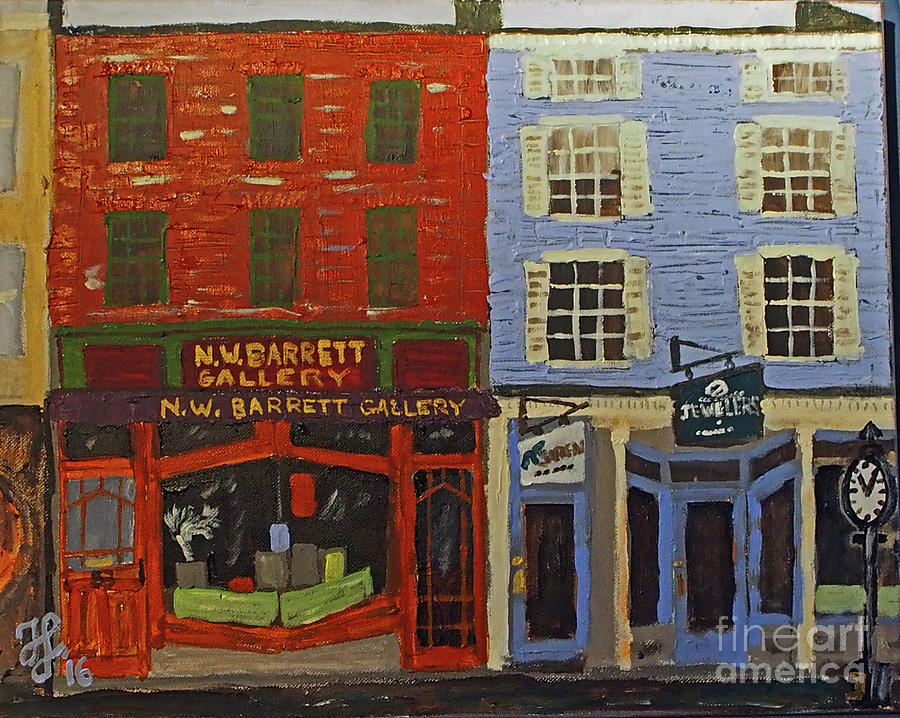 Market Street Duo Painting by Francois Lamothe