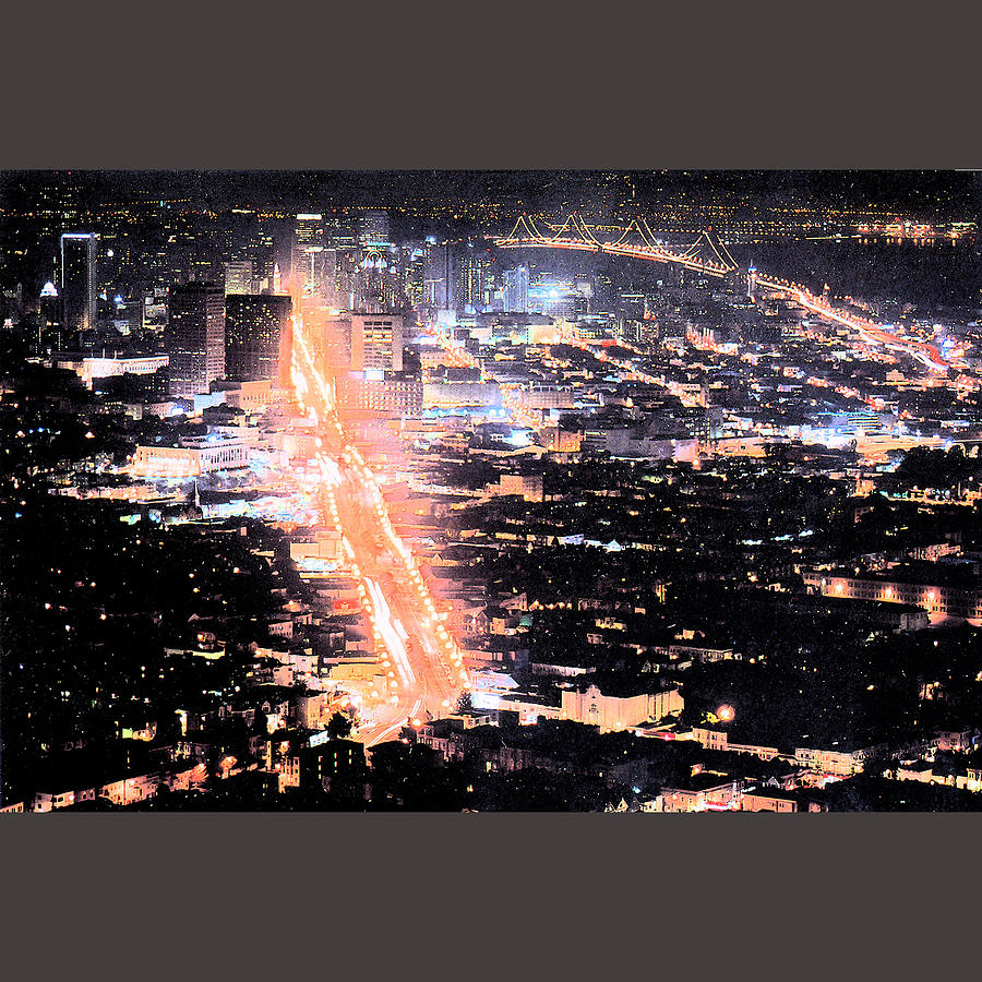 Market Street fromTwin Peaks Frescoed Photograph by Ron Javorsky | Fine ...