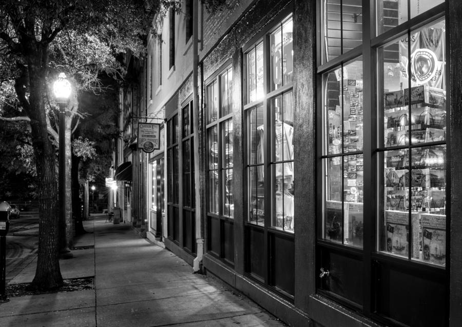 Market Street Sidewalk in Black and White Photograph by Greg and Chrystal Mimbs