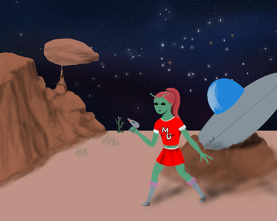 Science Fiction Digital Art - Marla the Martian by Thomas Myers