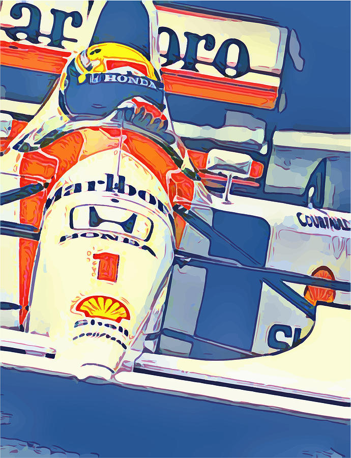 Marlboro Honda Racing Digital Art by Gary Grayson