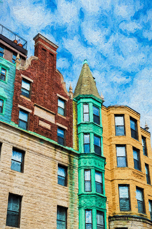 Boston Painting - Marlborough Street in Boston by Thomas Logan