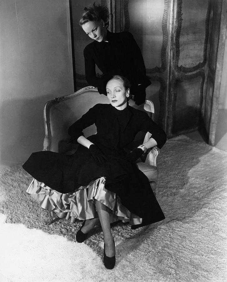 Marlene Dietrich And Her Daughter Maria Riva Photograph by Horst P Horst Marlene Dietrich And Her Daughter Maria Riva Photograph by Horst P Horst