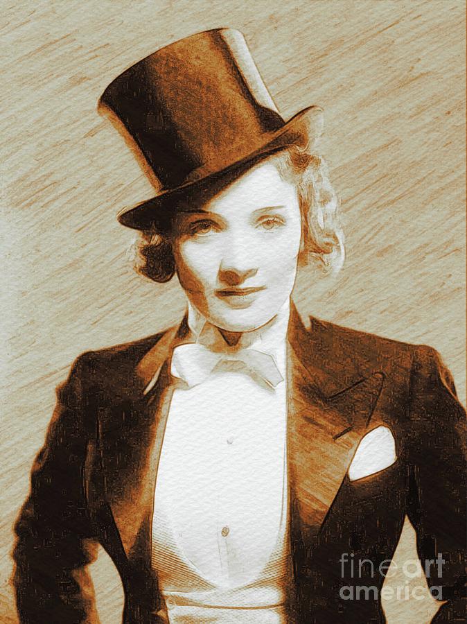 Marlene Dietrich, Movie Legend Digital Art