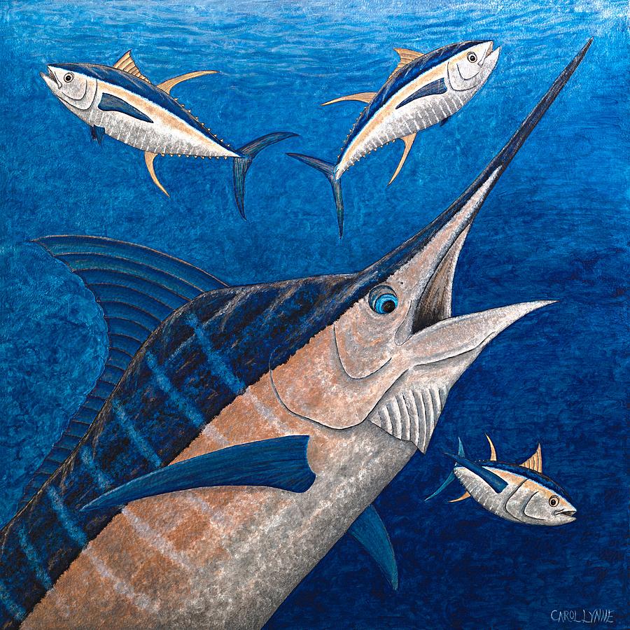 Fish Painting - Marlin and Ahi by Carol Lynne