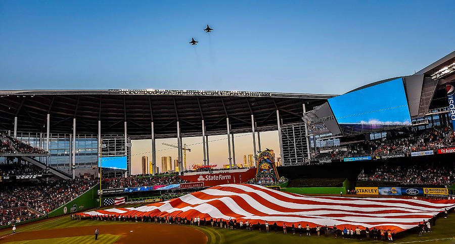 Marlins Opening Day Photograph by George Kenhan