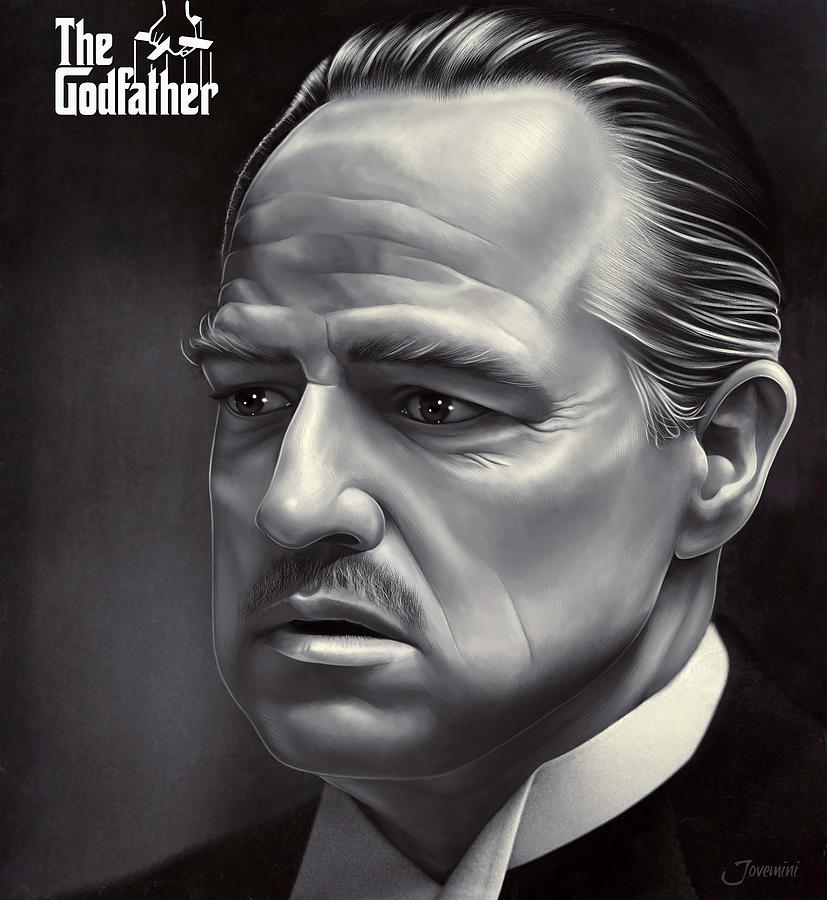 The Godfather Marlon Brando Drawing Painting by Jovemini J Pixels Merch