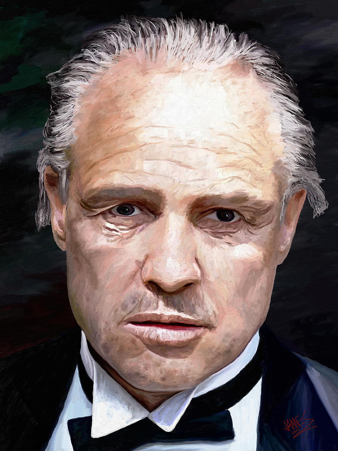 Marlon Brando Painting by James Shepherd