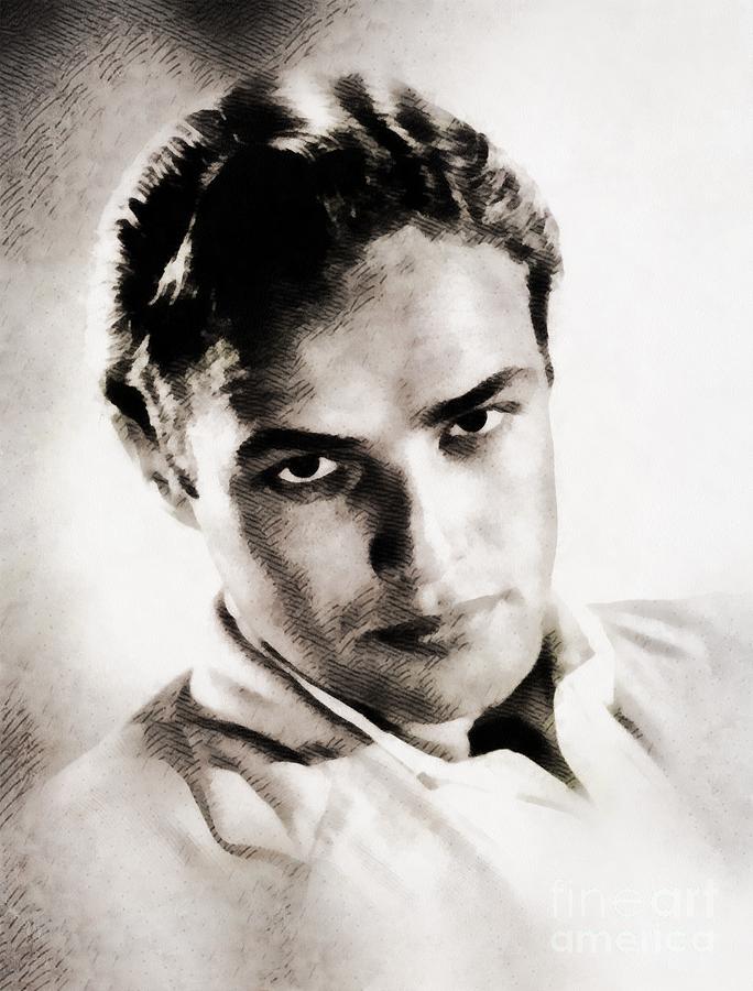 Hollywood Painting - Marlon Brando, Vintage Actor by Esoterica Art Agency