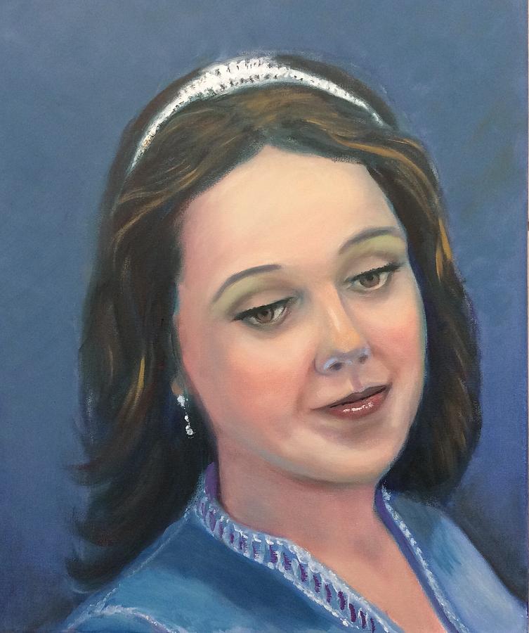 Portrait Painting - Young lady  by Laila Awad Jamaleldin