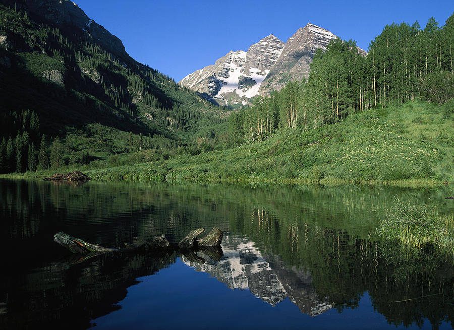 Maroon Bells at Maroon Lake Photograph by Tim Fitzharris - Fine Art America