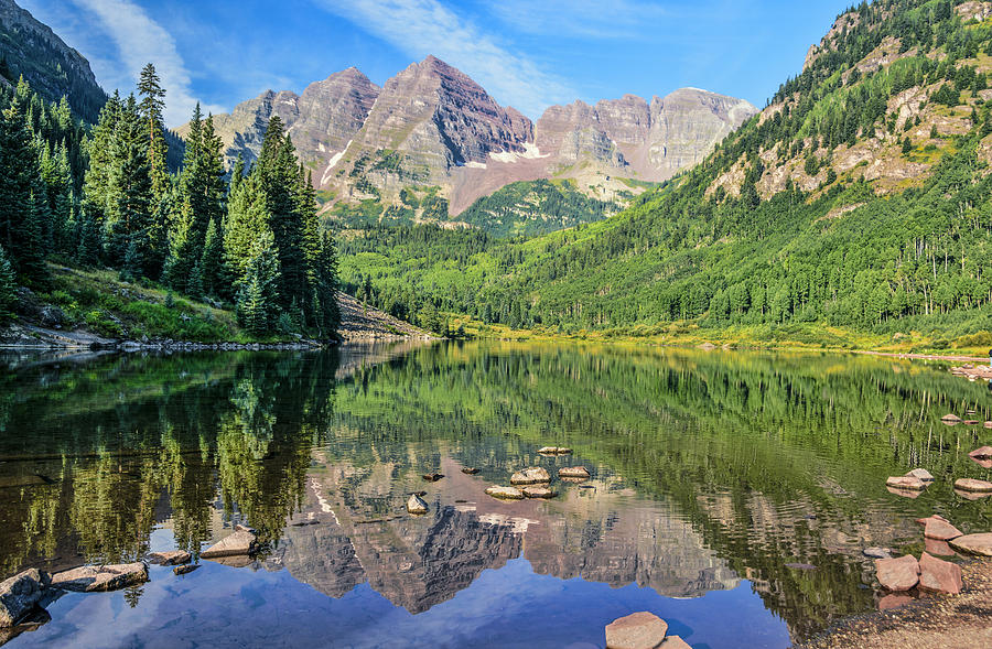 Maroon Bells Reflection Photograph by Betty Eich
