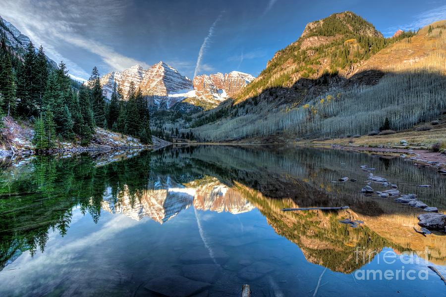 Maroon Bells Sunrise Photograph by Roxie Crouch