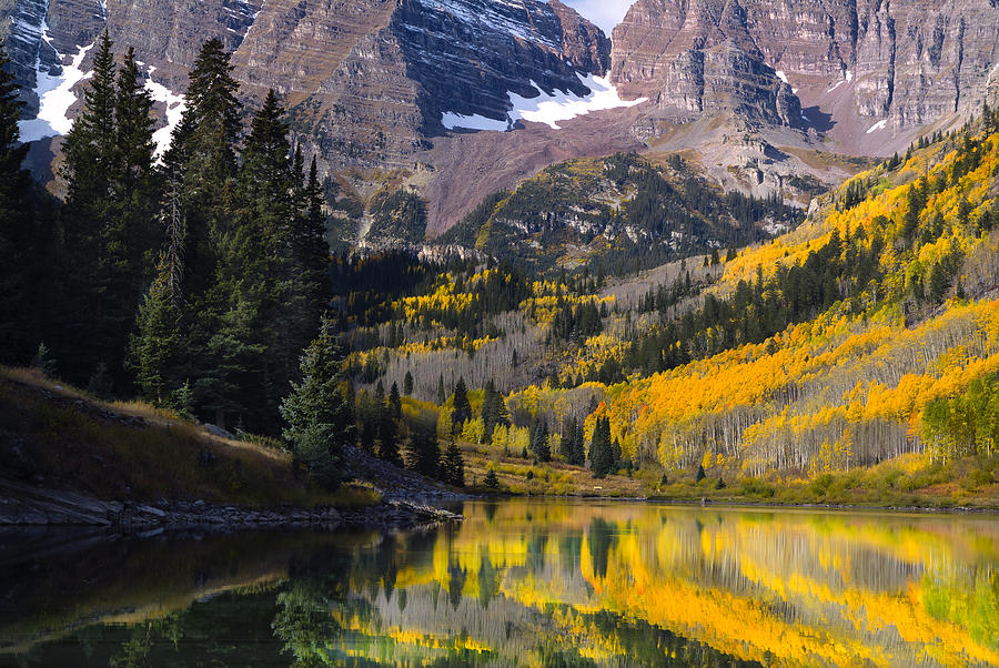 Maroon Bells Photograph by Tim Reaves