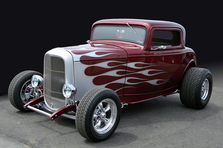 Maroon Deuce Coupe Photograph by Bill Dutting