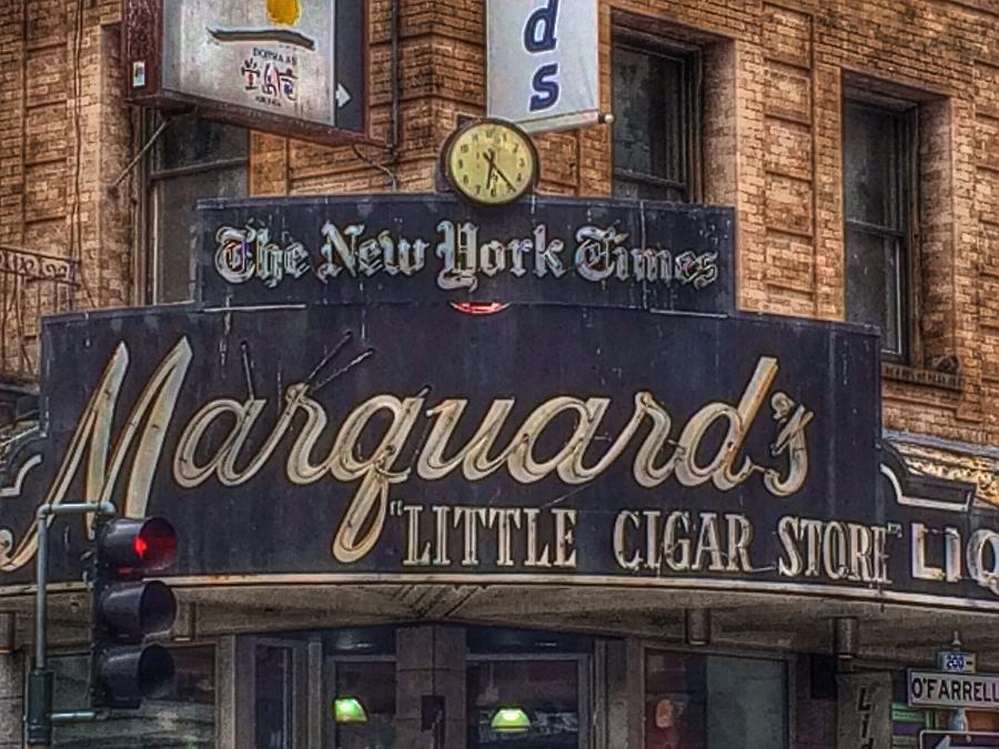 Marquards Little Cigar Store Sign 1907 Photograph by Bill Owen
