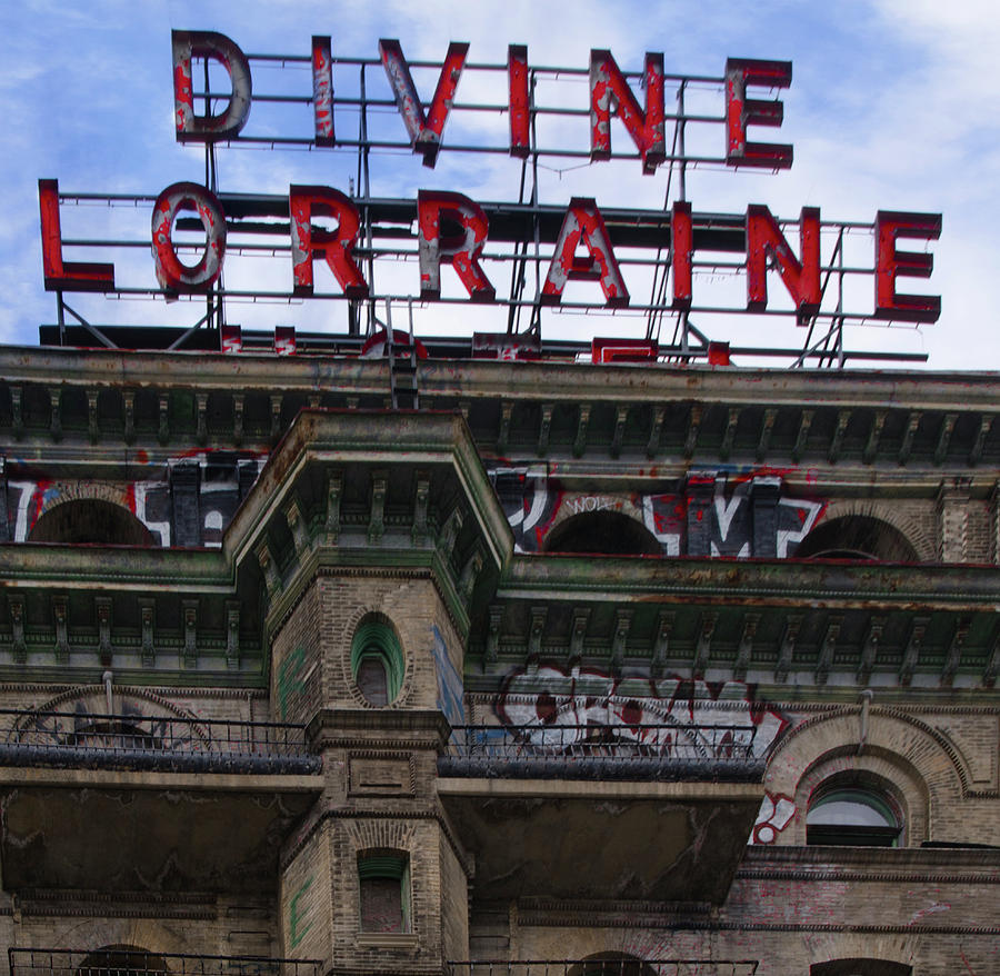 Marquee - Divine Lorraine Hotel - Philadelphia Photograph by Bill Cannon