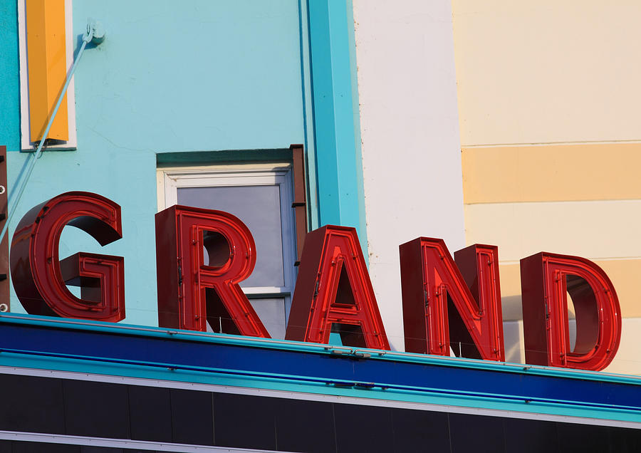 Marquee Grand Theater Tracy CA Photograph by Troy Montemayor Fine Art